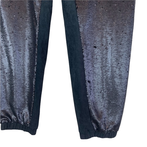 Anthropologie Sequined Maria Joggers Black Sequin Medium - Picture 7 of 16